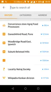 Search history
