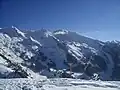 Three steep little valley ending on saddles with some couloir on the ridges