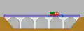 Betonbogenbrücke Massivbrücke mit Rundbögen