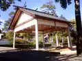 An outdoor dohyō in the Takinomiya Tenmangu Shrine