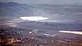 Groom Lake with Papoose Lake dry lake also visible at lower right, Nevada, USA