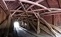 Innenansicht der von Johannes Grubenmann gebauten Brücke über die Glatt bei Rümlang