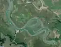 Hookton Slough, ein Gezeitenkanal in Salzwiesen