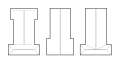 7/7 Diagram of the different recurring shapes of the Juche Study Hall (amenity=community_centre) as seen from above.