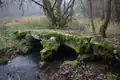 Lautertal Meiches Brücke Magistersteg, Germany