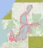 The area covered by the OpenSeaMap chart bundle 'Baltic Sea' as of june 2016.