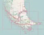 The area covered by the OpenSeaMap chart bundle 'Magellan Strait' as of june 2016.