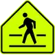 W6-1 CROSSING AHEAD