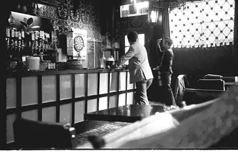 Playing darts in a pub in London's City
