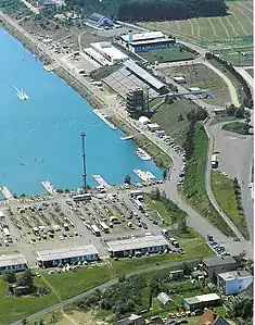 Canoe racing area
