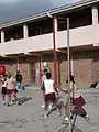 Children playing netball in South Africa.