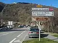 Route des Grandes Alpes is signed in brown in France