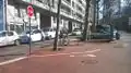 Vue du début de la piste cyclable à gauche du cours fauriel en allant vers le rond point Février 2014. carte