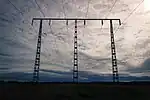 Dual circuit 132kV tower near Karlstad, Sweden