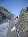 In a gully
