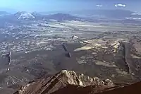 Magmatic dikes radiating from West Spanish Peak, Colorado, U.S.A.