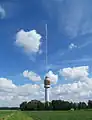 Tower topped with a mast