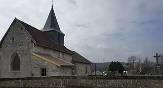 The church in Courcelles-sur-Aire