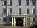 Kutuzov's house in St. Petersburg, from which he left for the army in 1812. A pre-1917 plaque dedicated to him is on the left.