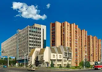 Soviet buildings in the central city