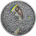 Reverse of the commemorative silver coin of denomination 10 hryvnia "Pliontanism (Ivan Marchuk)" National Bank of Ukraine (2024)