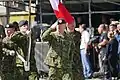 A major of the 3rd Battalion on parade in Kyiv, August 2018.