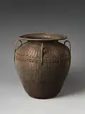 Large flower basket. Bamboo with rattan accents. By Hayakawa Shōkōsai I, second half of the 19th century