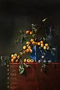 Still life with apricot and plum branches