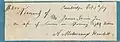 Hewlett's sparring lessons receipt