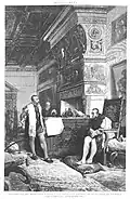 "Interview of Emperor Charles V with Francisco Pizarro in the Alcázar", ca. 1887 by Ángel Lizcano Monedero