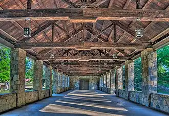 A stone pavilion, Indian Springs State Park, Georgia