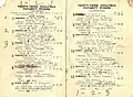 Starters and results showing the winner, Amounis