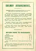 Back cover showing railway arrangements