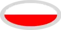 A two toned oval shaped organizational symbol