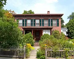219 Elm Street, Northampton, MA. By local architect Wm Fenno Pratt. Built 1861. Italianate style.