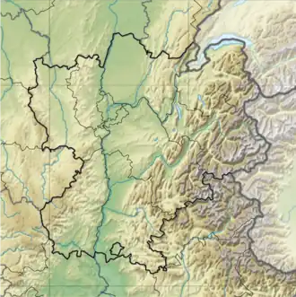 Location of Lac de Conche in Switzerland