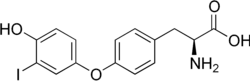 Skeletal formula of 3′-monoiodothyronine
