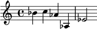 {bes' c'' aes' aes ees'2}