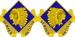 The DUI of the 45th IBCT is one of only a few that are authorized a mirror image.