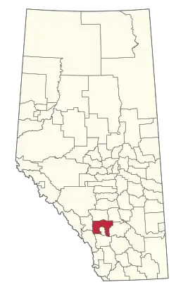 Location within Alberta