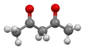 Ball-and-stick model of the keto tautomer