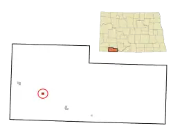 Location of Bucyrus, North Dakota