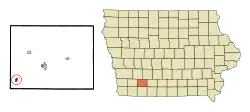 Location of Nodaway, Iowa