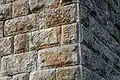 Detail of the masonry of the southeast tower of the citadel.