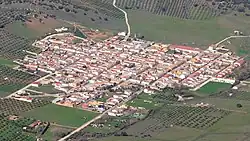 Location of Aldeaquemada, Spain