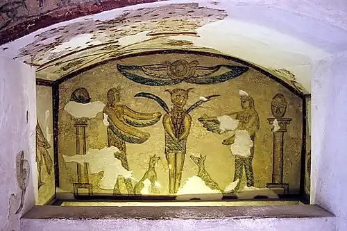 Painted niche in a wall