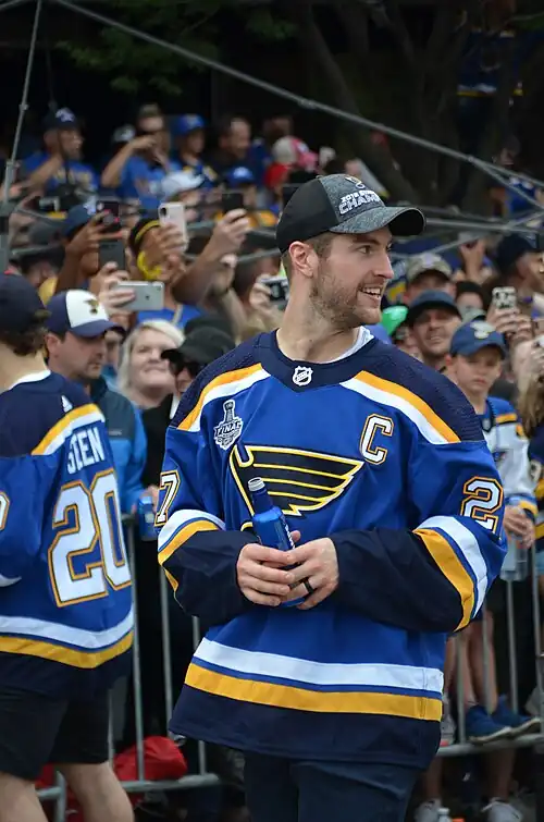 Alex Pietrangelo during the 2019 Stanley Cup parade.jpg