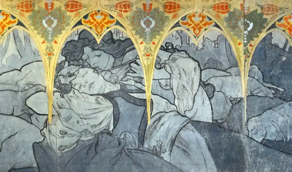 Image from the Bosnia Pavilion murals, now in the museum of the Petit Palais (1900)