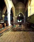 South aisle, looking east