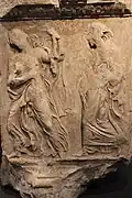 Altar with Aglaurids and Muses from Mentana (late 1st century BC).